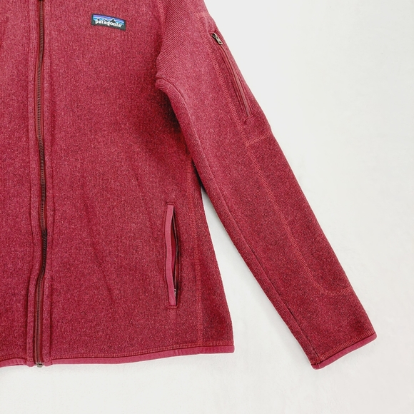 Patagonia Better Sweater Women's Fleece Jacket Burgundy Red Winter Ski Top P4032 - Picture 3 of 8